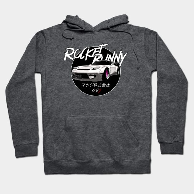 JDM RX-7 [FD] White Black Sun Edition Hoodie by OSJ Store